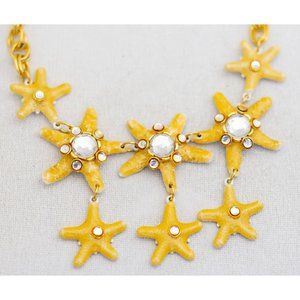 Vintage Gem-Craft Bejeweled Starfish Bib Necklace 16 Inch by CRAFT- A19